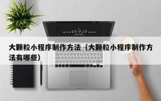 庆阳大颗粒小程序制作方法（大颗粒小程序制作方法有哪些）